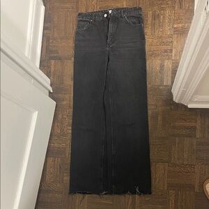 High-Waist Black Denim jeans